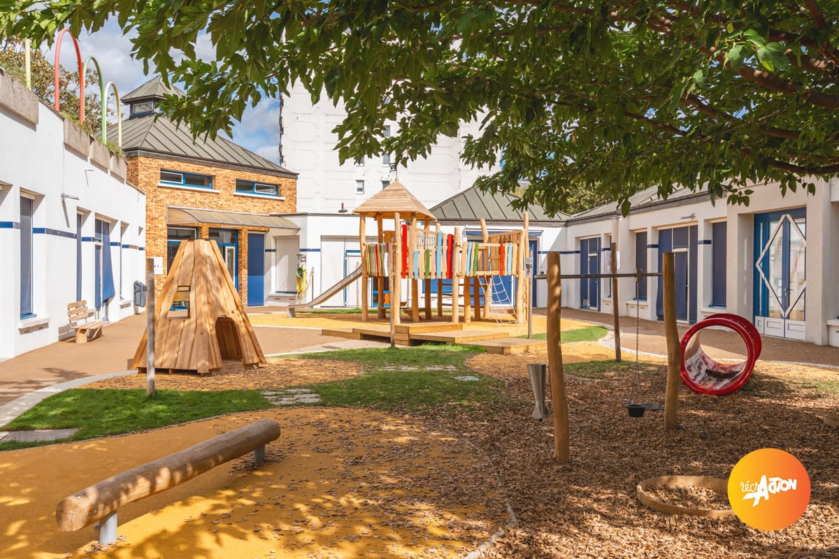 Aire de jeux – Naturelle – Charenton-le-Pont – École Maternelle Port aux Lions (94)