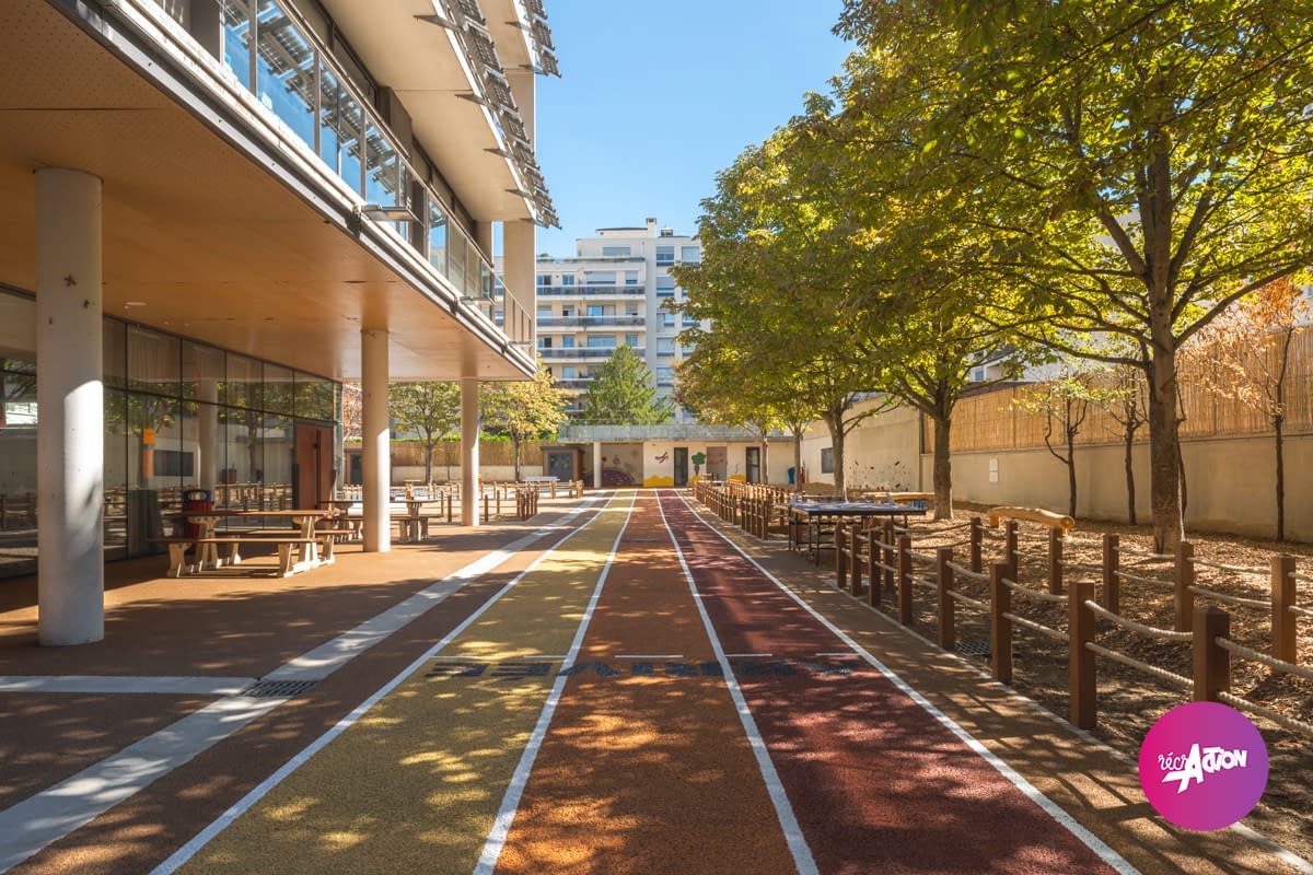Aire de jeux – Thématique · Autre – Billodrome / Marquage peinture – Issy-les-Moulineaux – École Élémentaire Saint-Exupéry (92)